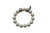 Armband mit weißen Perlen und silbernen Reifen