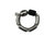 bracelett Ø55mm with silver curves 15x34mm, sprinkled black role 20x27mm and silver tun 24x24mm