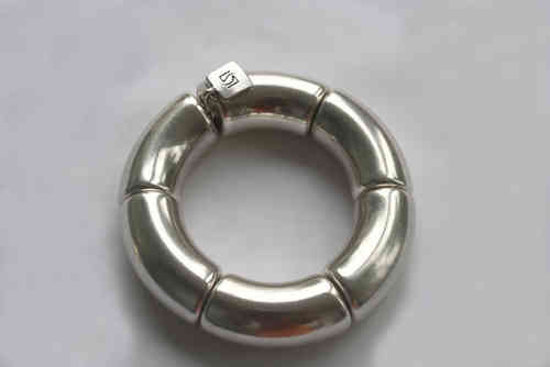 bracelett Ø60mm with big silver curves 21x48mm